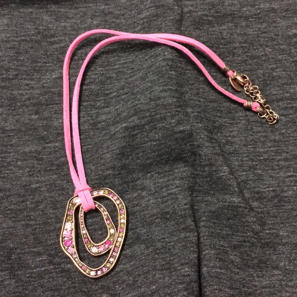 5/$25 Lia Sophia Pink and Copper necklace